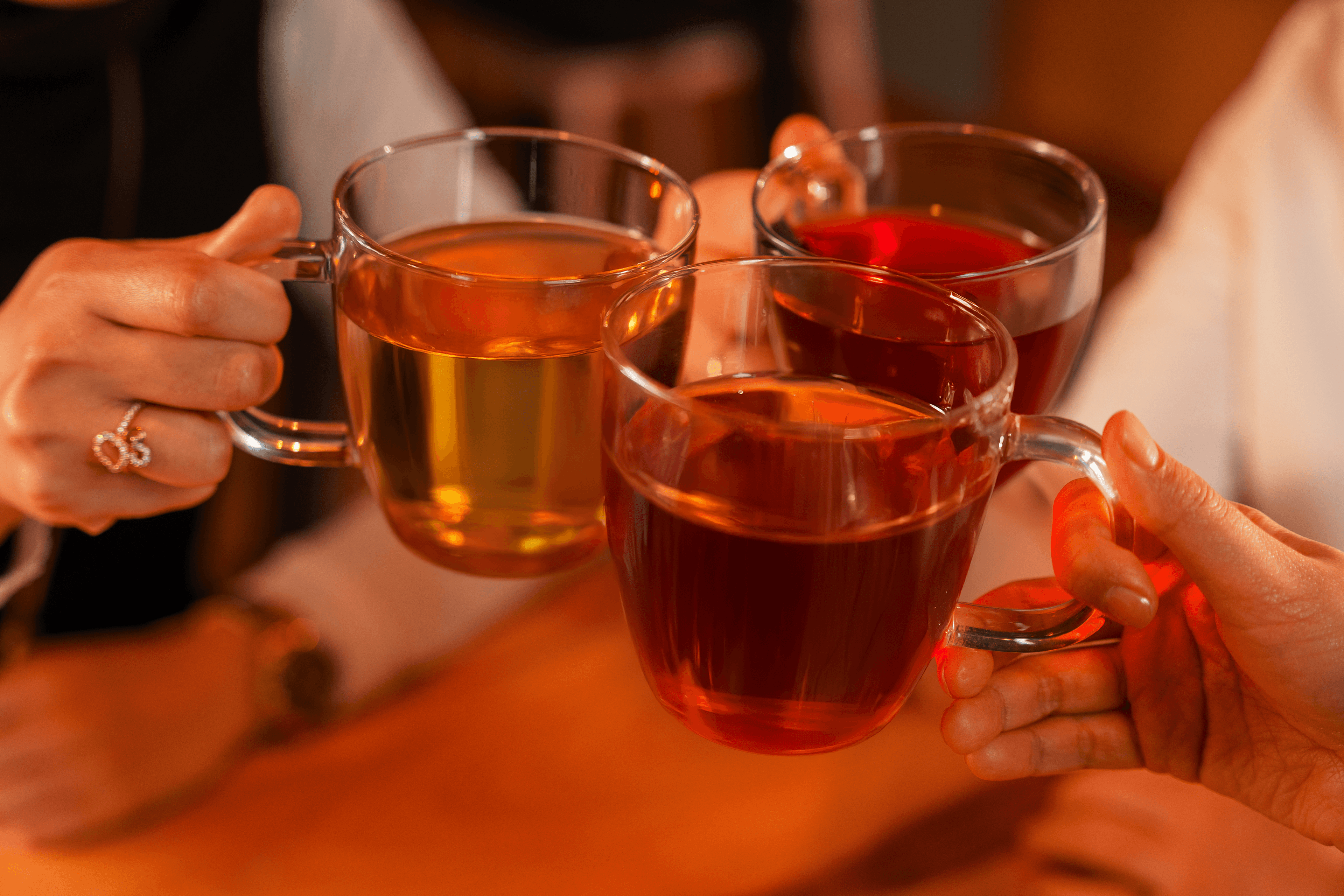 Traditional Indonesian spiced tea in glass cups